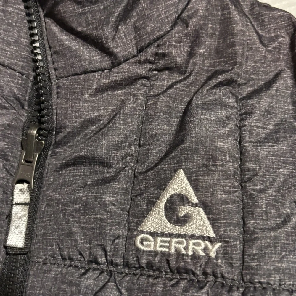 Gerry boys S 7-8 coat gray/black Quilted Winter Jacket zip high neck soft shell